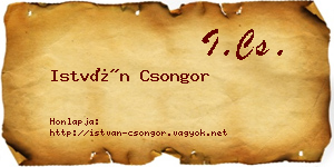 István Csongor névjegykártya