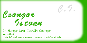 csongor istvan business card